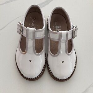 Classic White Patent T-Strap Mary Jane Kids Dress Shoes